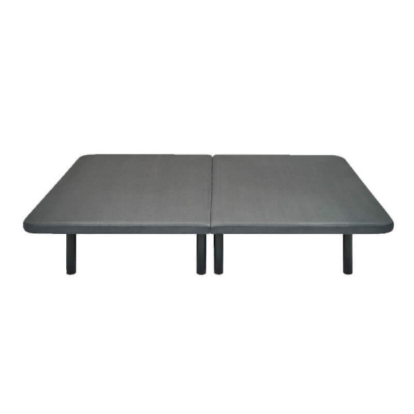 Base tapizada partida Malla 3D Transpirable Gris con patas