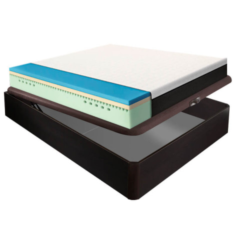 Colchón Emma 25 cm hoher Komfort + Holzklappbett verschiedene Farben Höhe 34 cm 2