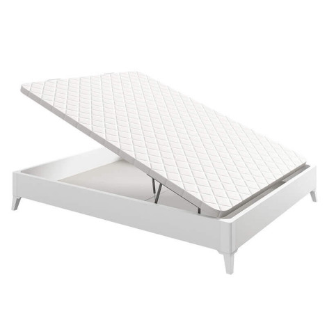 Canapé pliant Coffre en bois avec pieds respirants hauteur 34,5 cm 2