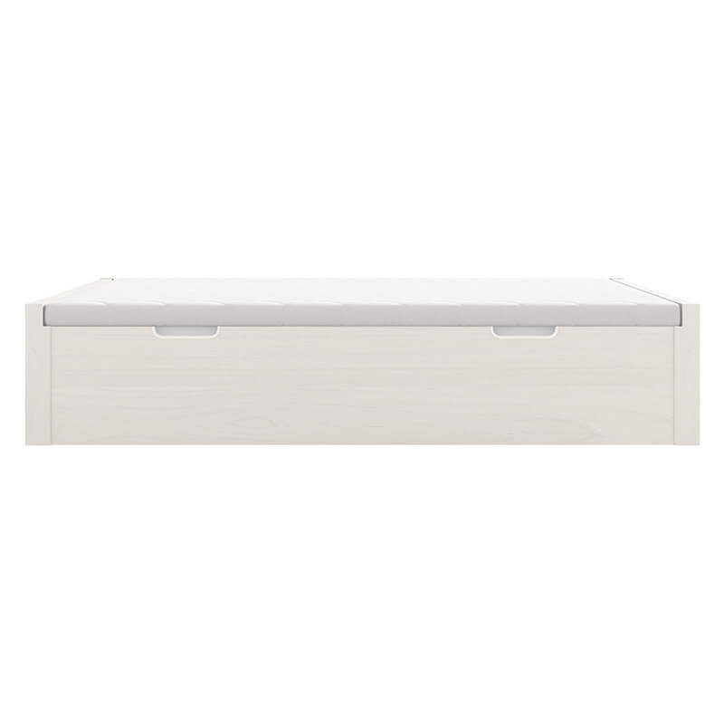 Klappsofa. Holztruhe mit atmungsaktiven Beinen, Höhe 34,5 cm