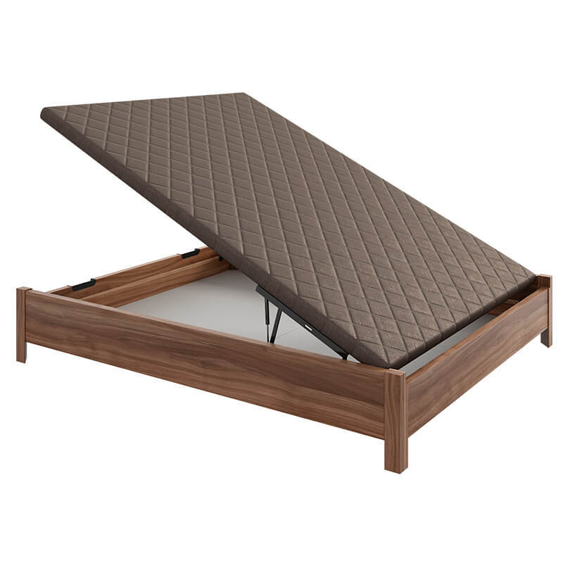 Klappsofa. Holztruhe mit atmungsaktiven Beinen, Höhe 34,5 cm