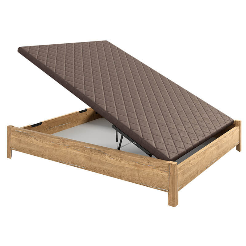 Folding sofa Wooden chest with breathable legs height 34.5 cm