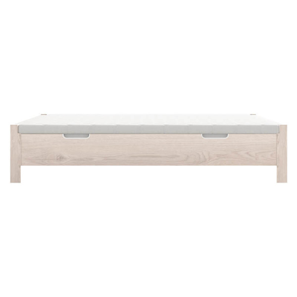 Klappsofa. Holztruhe mit atmungsaktiven Beinen, Höhe 34,5 cm