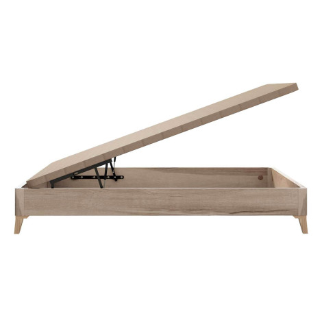 Canapé pliant Coffre en bois avec pieds respirants hauteur 34,5 cm 2