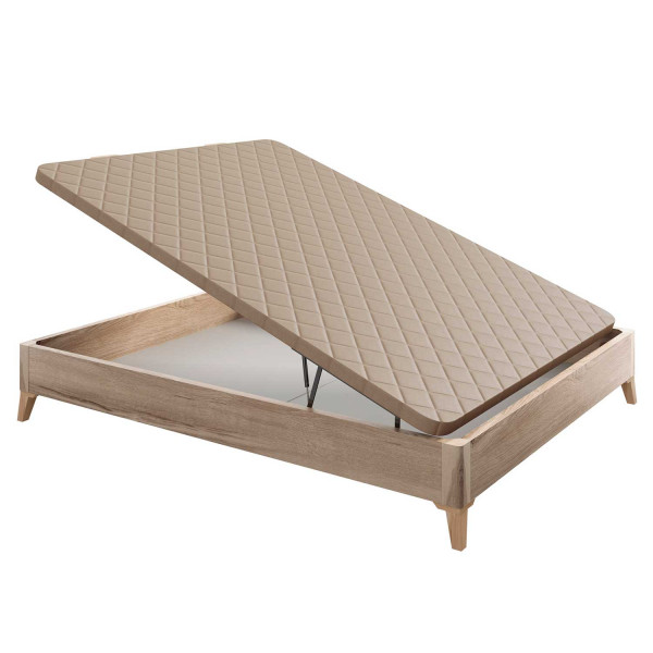 Folding Canapé Wooden chest with breathable legs height 34.5 cm