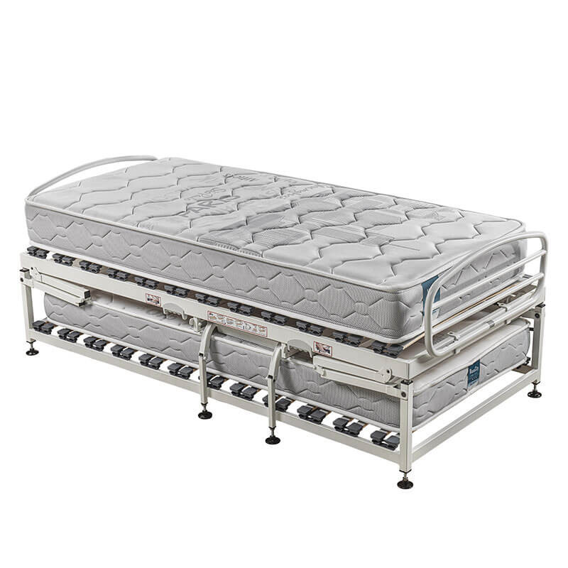 Vega Pardo Max Klapp-Etagenbett-Paket mit Hydraulik + 2 Pardo Visco Vega Matratzen 17 cm fest passend für Etagenbetten