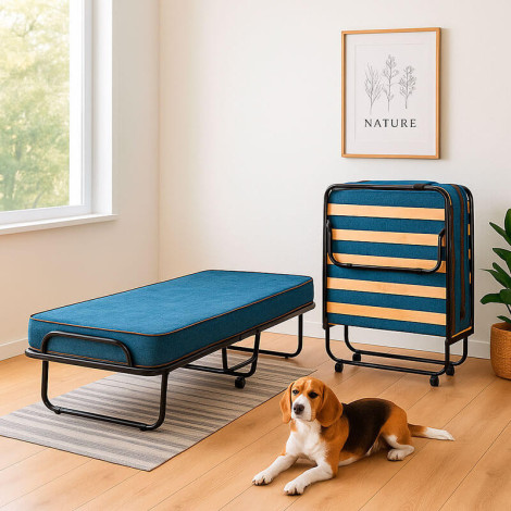 Lit pliant simple avec matelas en mousse Ergoform