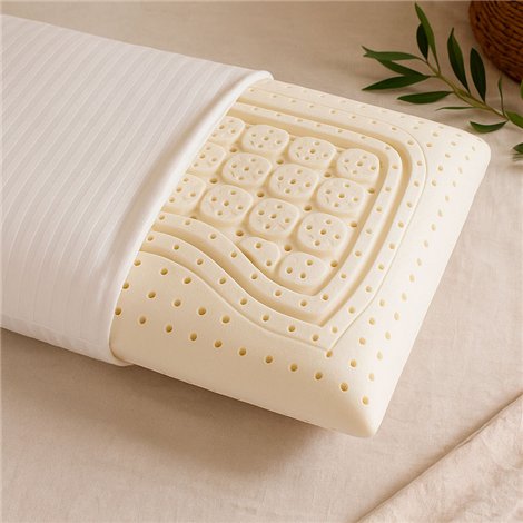 Oreiller en latex confort micro-alvéoles fermeté moyenne-élevée