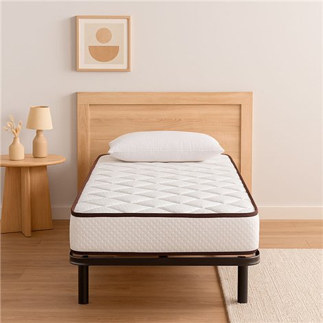 Matelas visco roulé 16 cm fermeté moyenne antiallergique