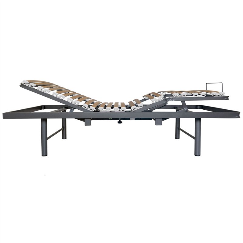 Pack matelas articulé à ressorts ensachés et viscoélastique hauteur 23 cm + Lit articulé électrique à 5 plans