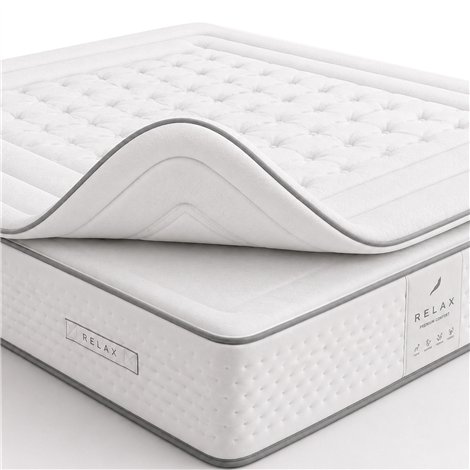 Topper Colchón Algodón Natural HR SuperSoft Efecto Nube Transpirable Confort Extra 5 cm