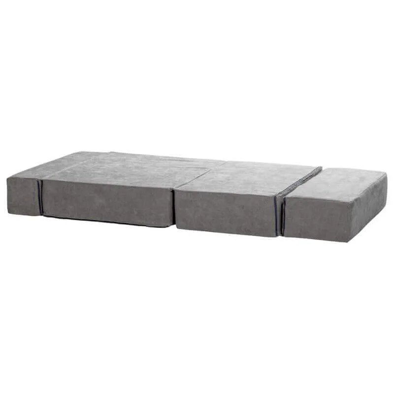 Pouf cama individual plegable tapizado tela altura 80 cm