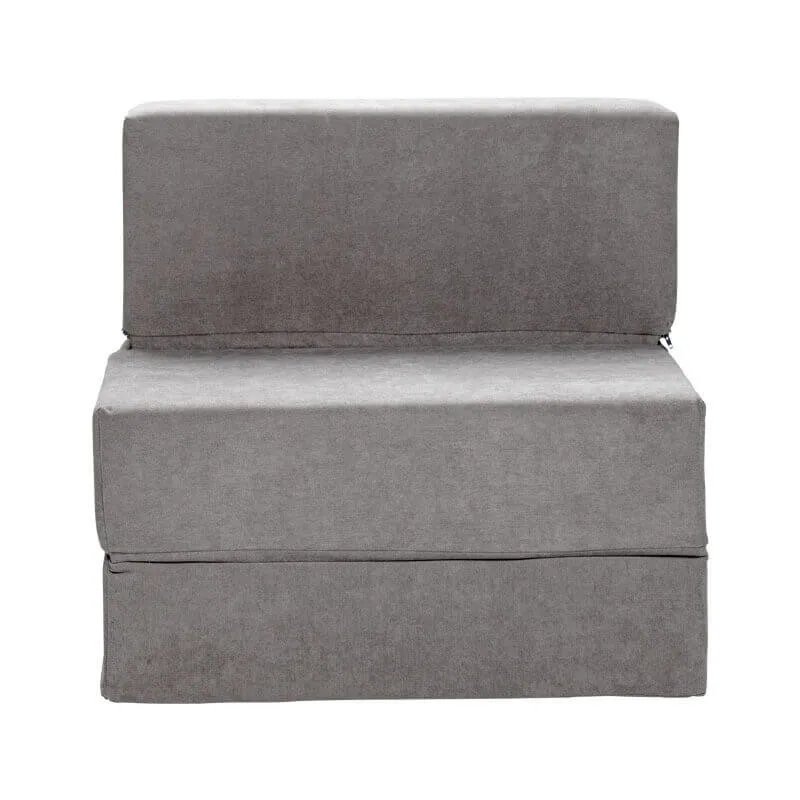 Pufe cama de solteiro dobrável tecido estofado altura 80 cm