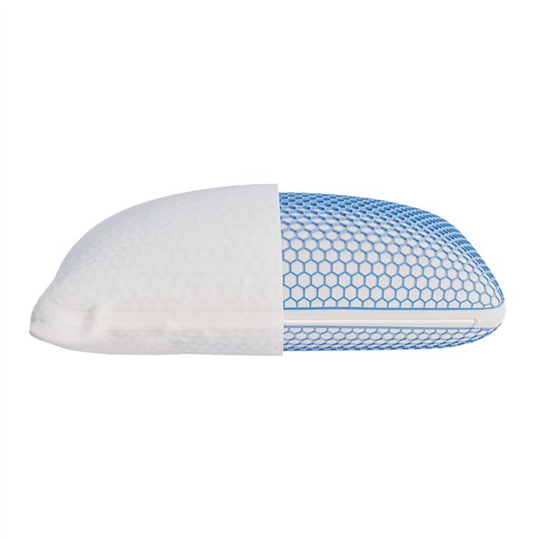 Oreiller Emma doux ajustable en microfibre faible fermeté