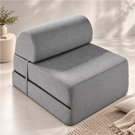 Pouf cama colchón individual-plegable desenfundable
